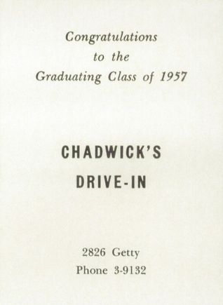 Chadwicks Drive-In - 1955 Muskegon Heights High School Yearbook